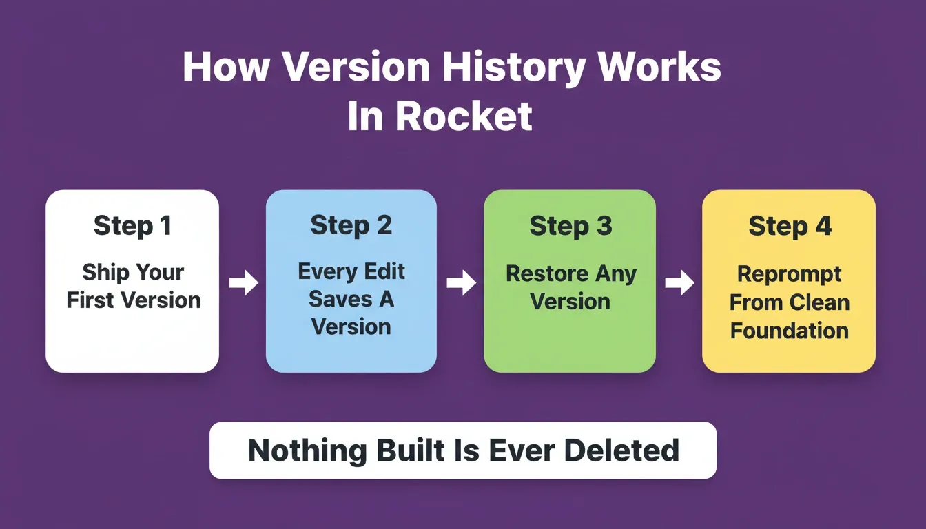 How version history works in Rocket
