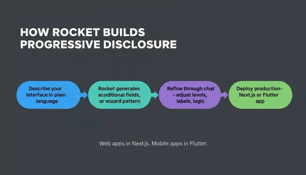 How Rocket builds progressive disclosure interfaces step by step