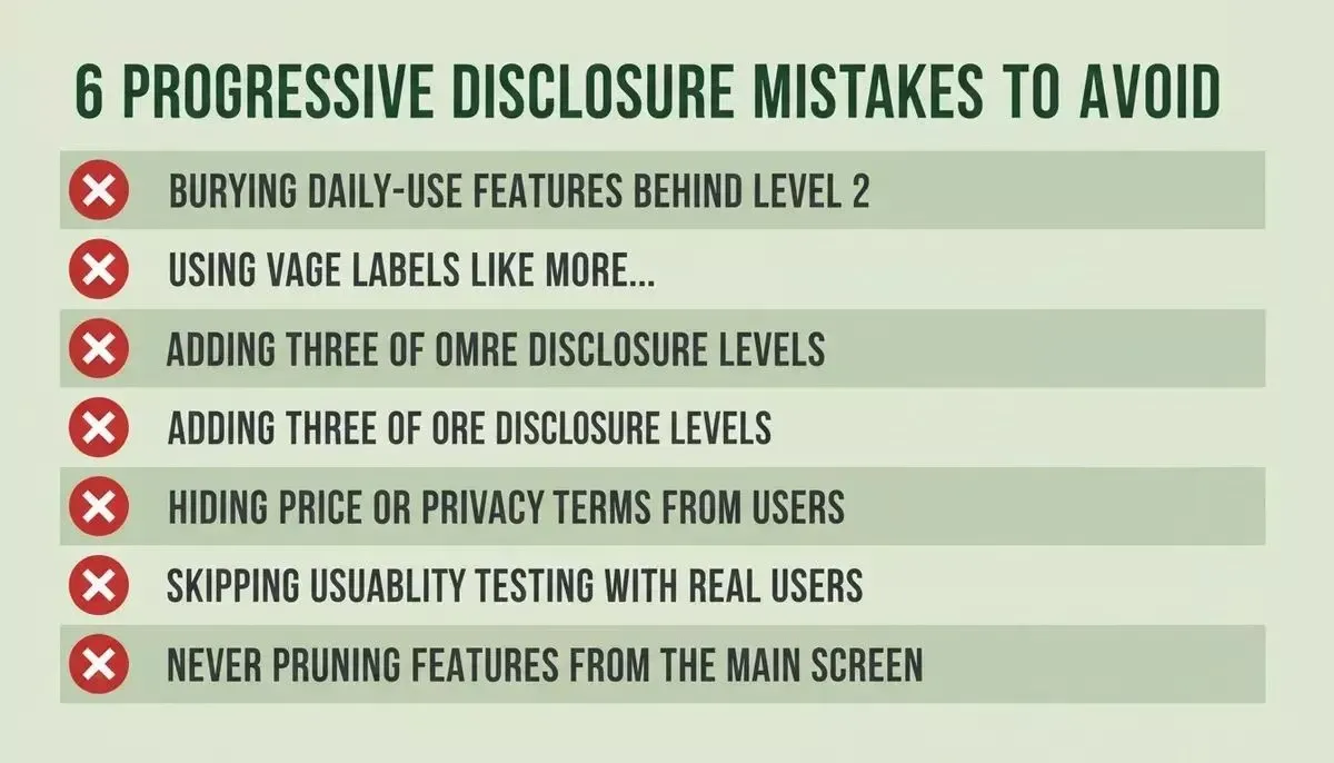 6 progressive disclosure mistakes to avoid in SaaS