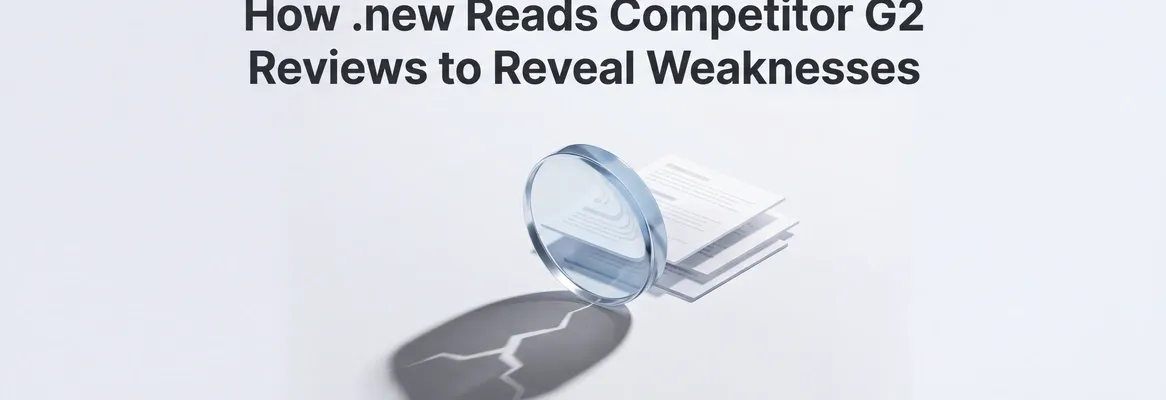 How Does rocket.new Read a Competitor's G2 Reviews and Tell You What They Reveal About Weaknesses?