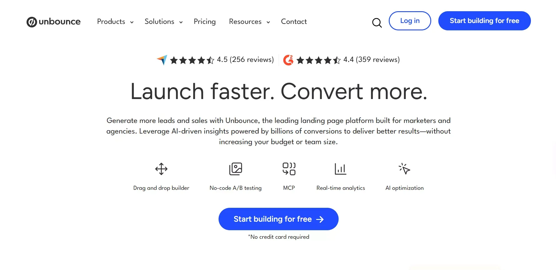 Unbounce for paid Ad campaigns