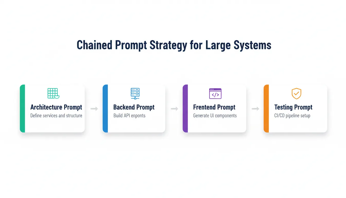 Chained Prompt Strategy for Large Systems