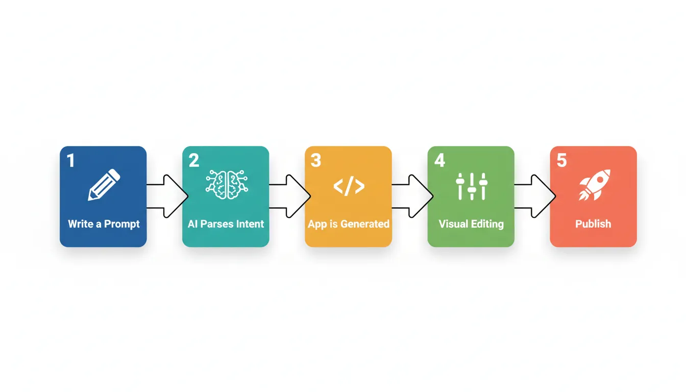 5-step AI app generation process