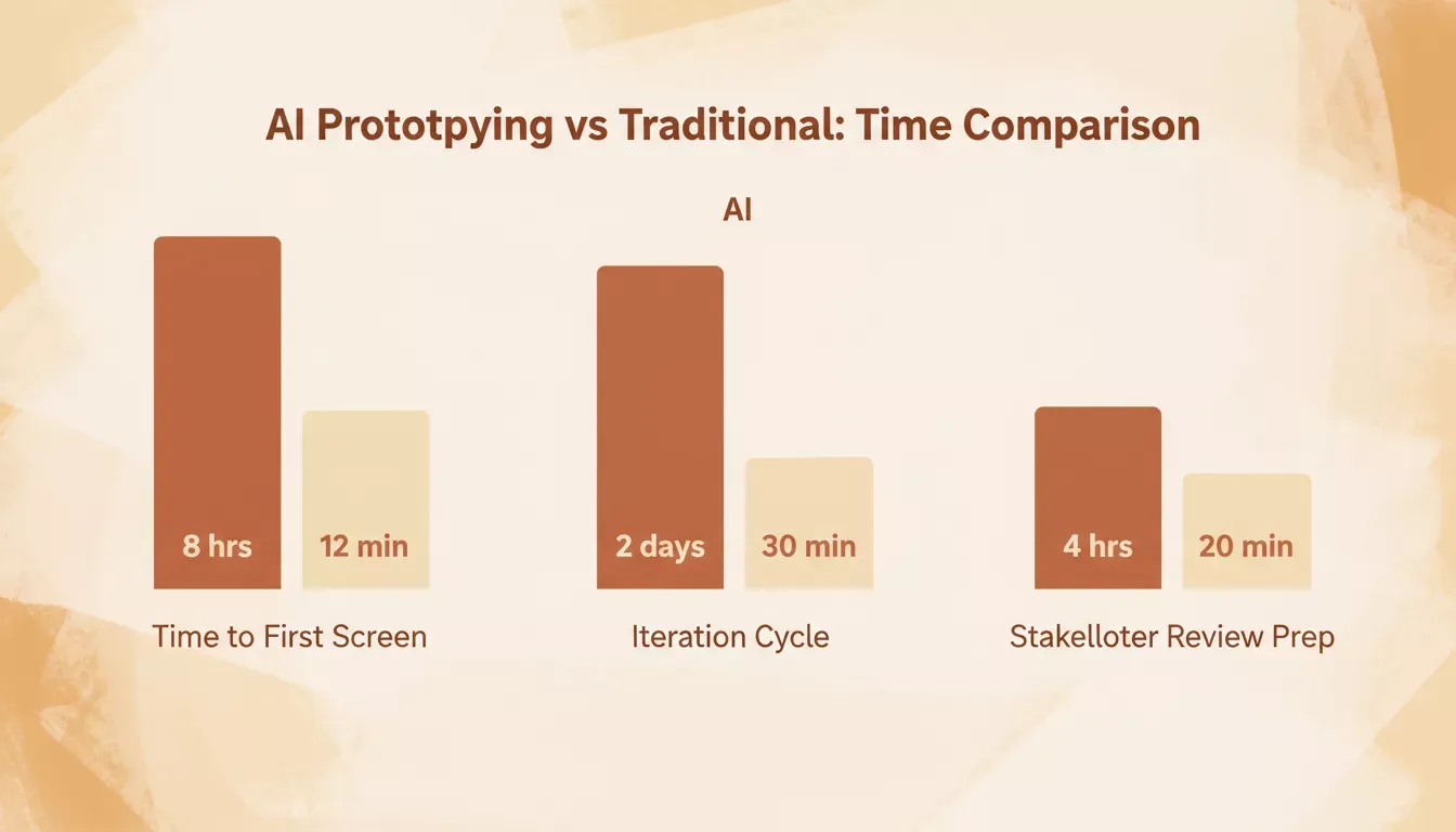 AI vs Traditional Prototyping Time Comparison data chart