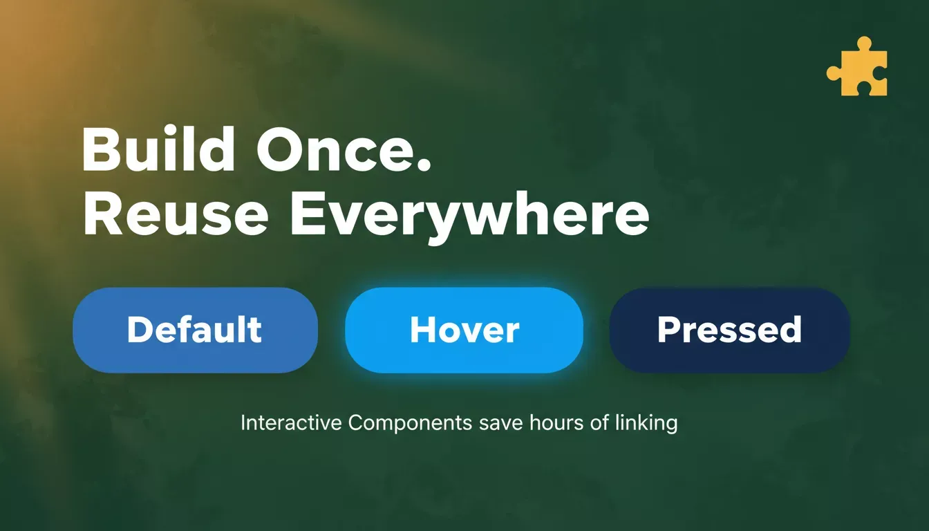 Interactive components: Build once, reuse everywhere across your Figma prototype