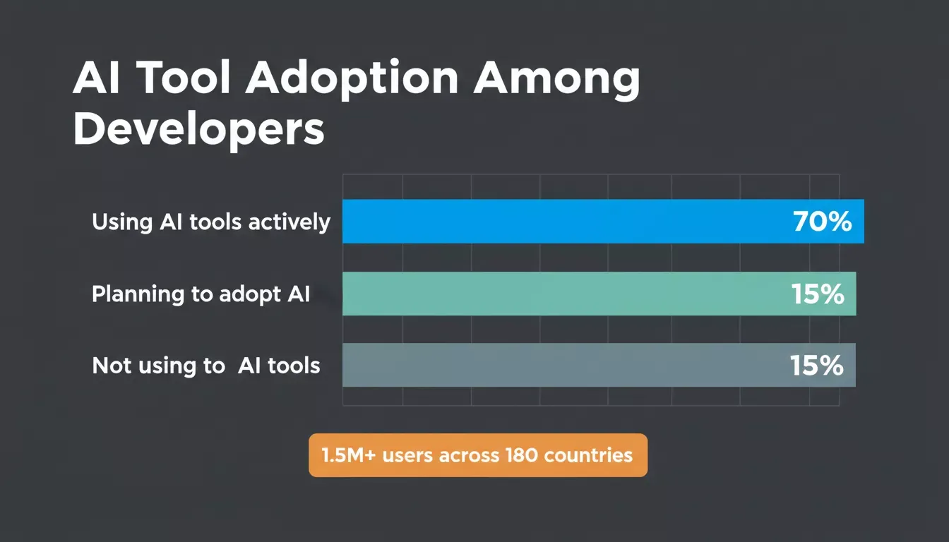 Data-driven chart showing AI tool adoption rates among developers