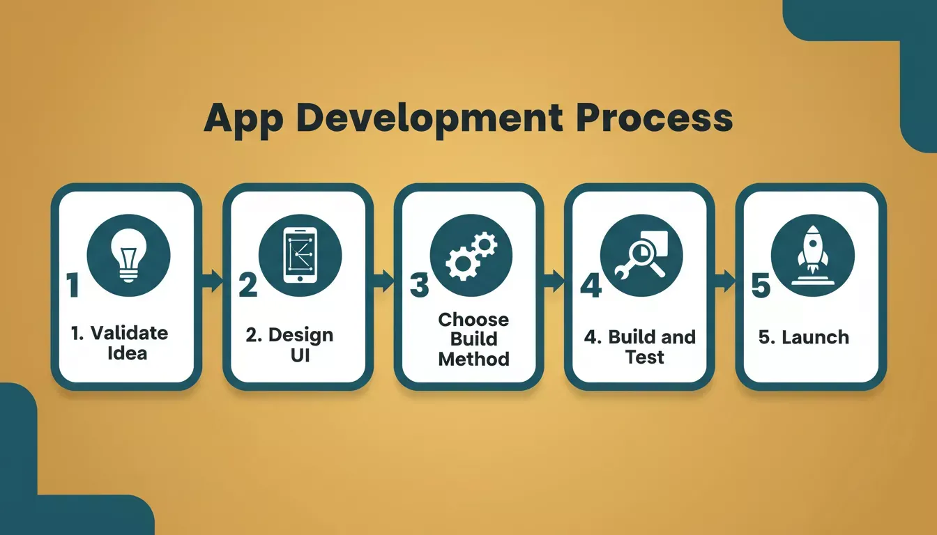 App development process: 5 clear steps from idea validation to launch
