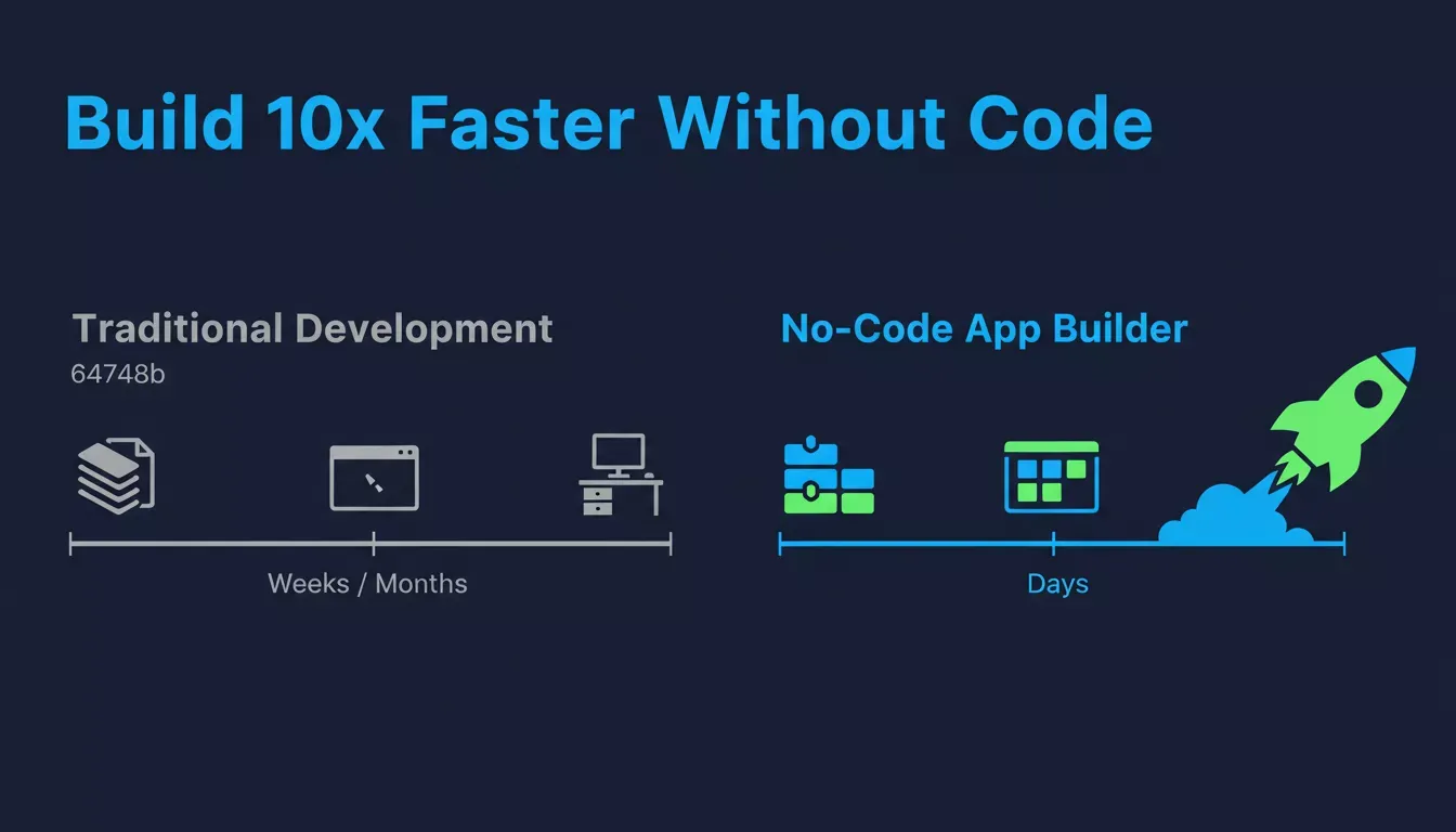 No-code builders deliver apps in days, not months — Build 10x Faster Without Code