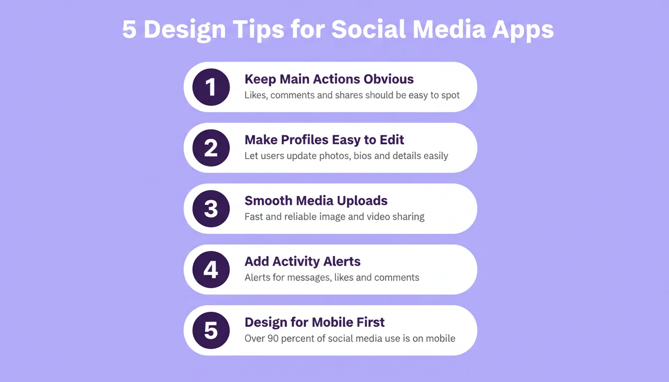 5 Design Tips for Social Media Apps