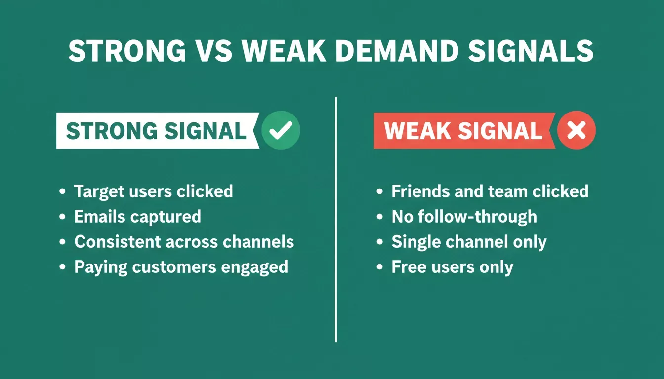 Strong vs weak demand signals: side-by-side comparison