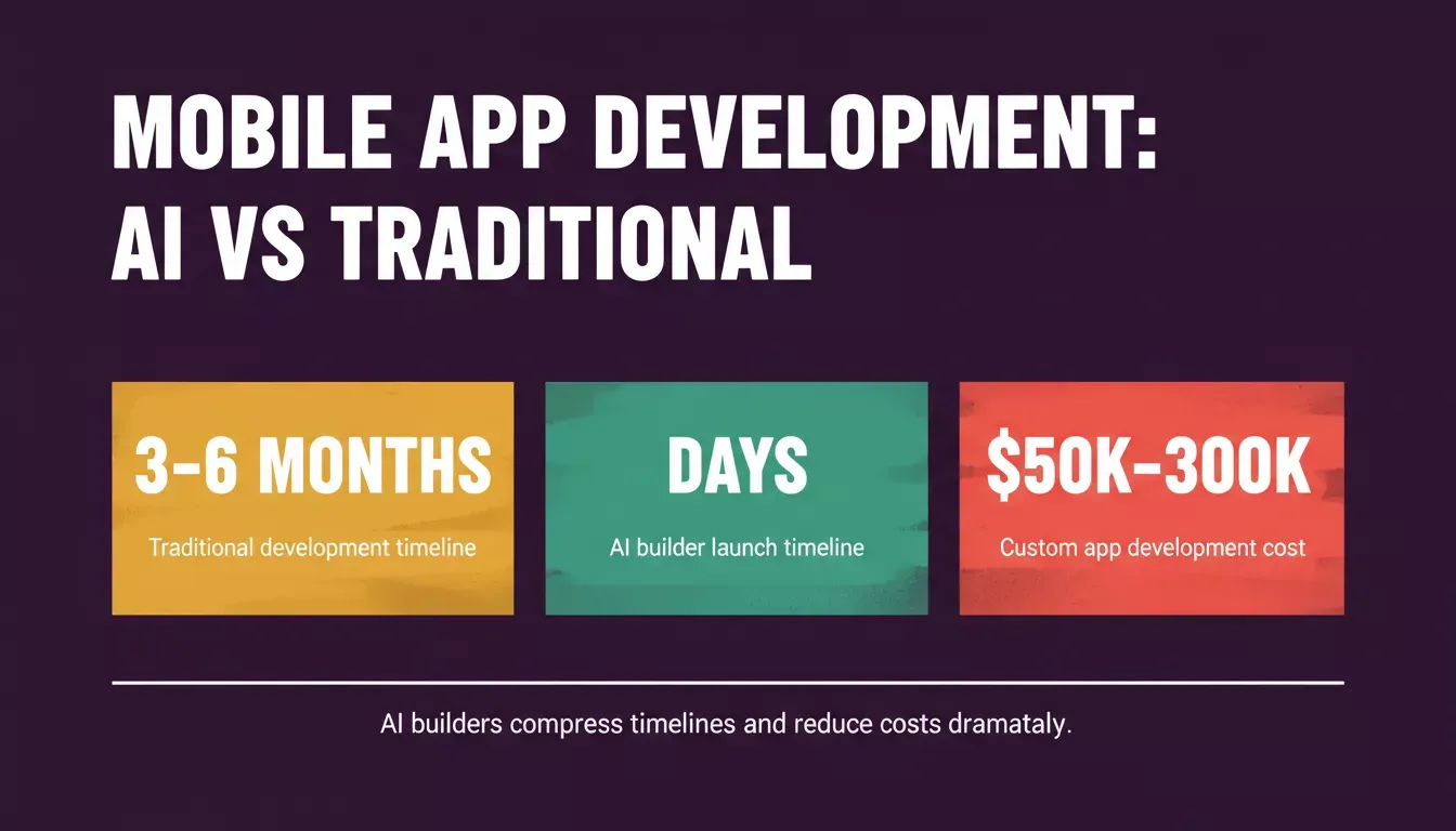 Mobile App Development: AI vs Traditional — data comparison