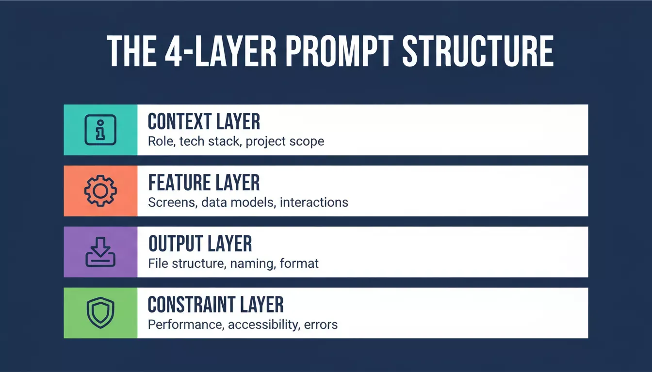 The 4-Layer Prompt Structure for building a customer support portal with AI