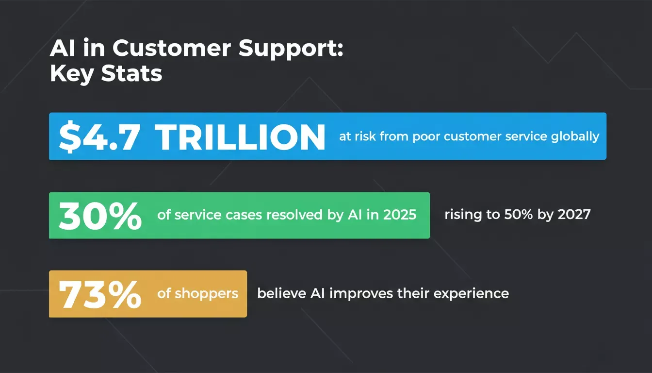 AI in Customer Support Key Statistics - data driven