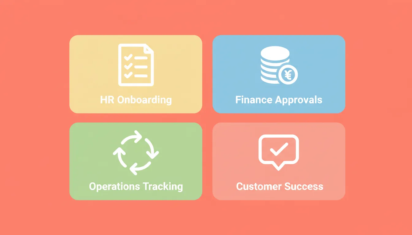 Department automation across HR, Finance, Operations, and Customer Success