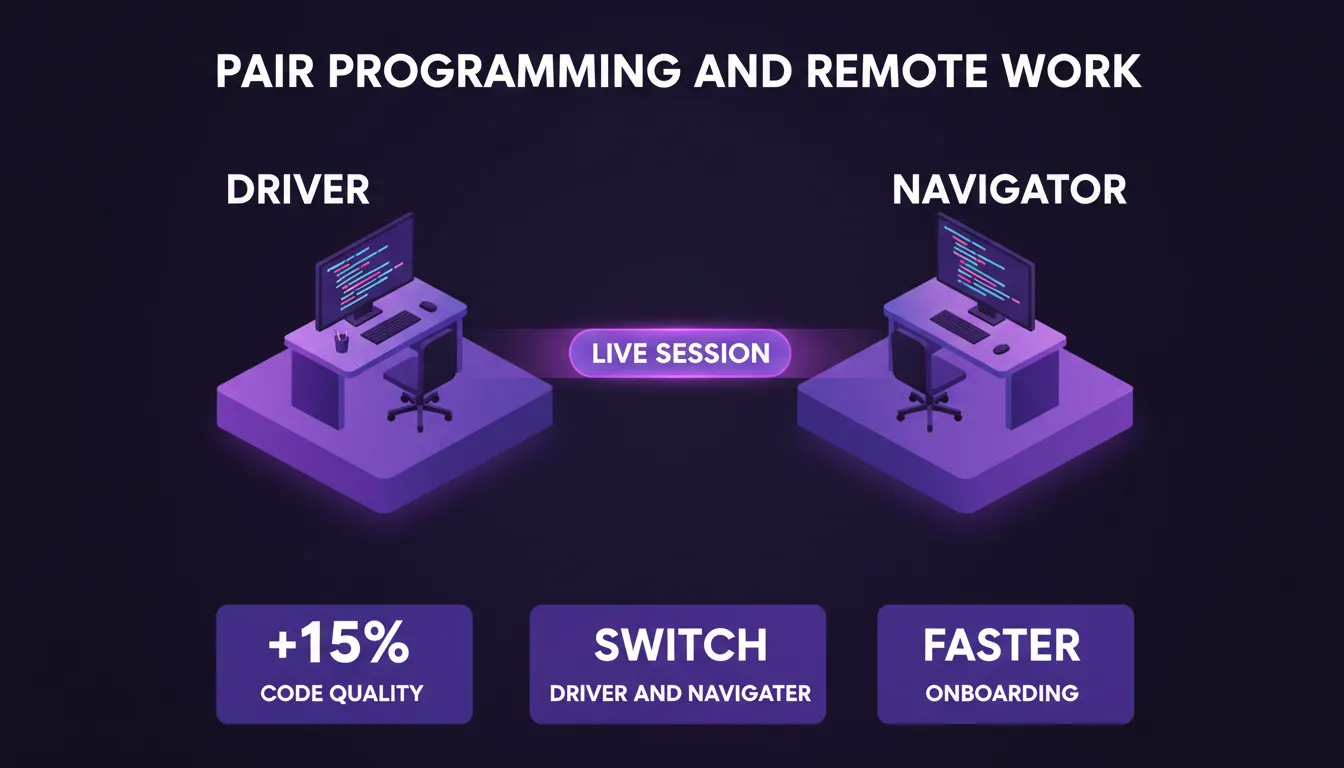 Pair Programming and Remote Work — Driver/Navigator model with Live Share connection