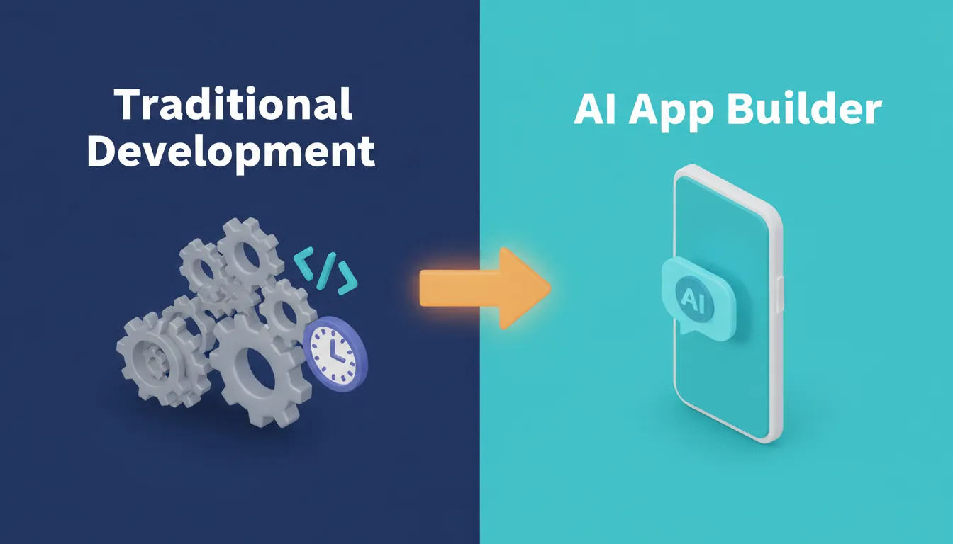Traditional app development vs AI app builder 