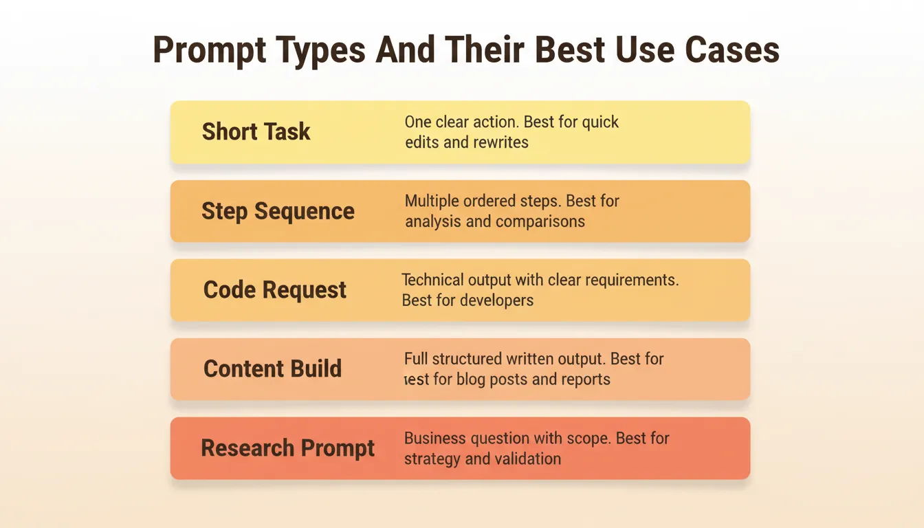 Prompt Types And Their Best Use Cases