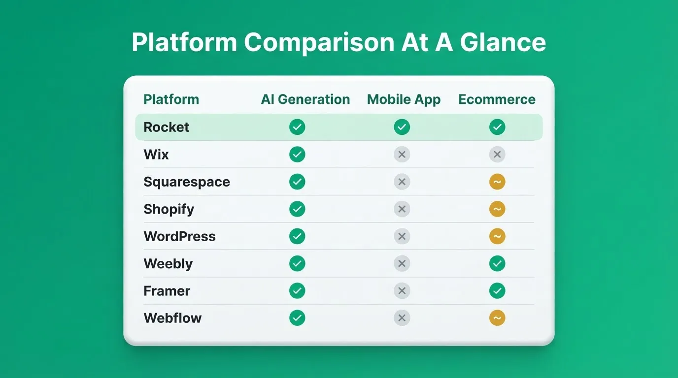 Platform Comparison At A Glance