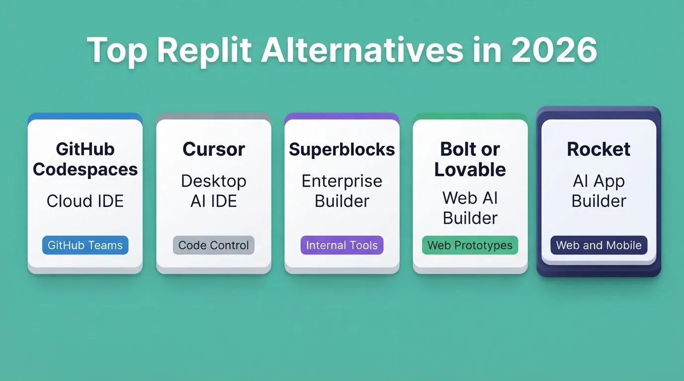 Top Replit Alternatives in 2026