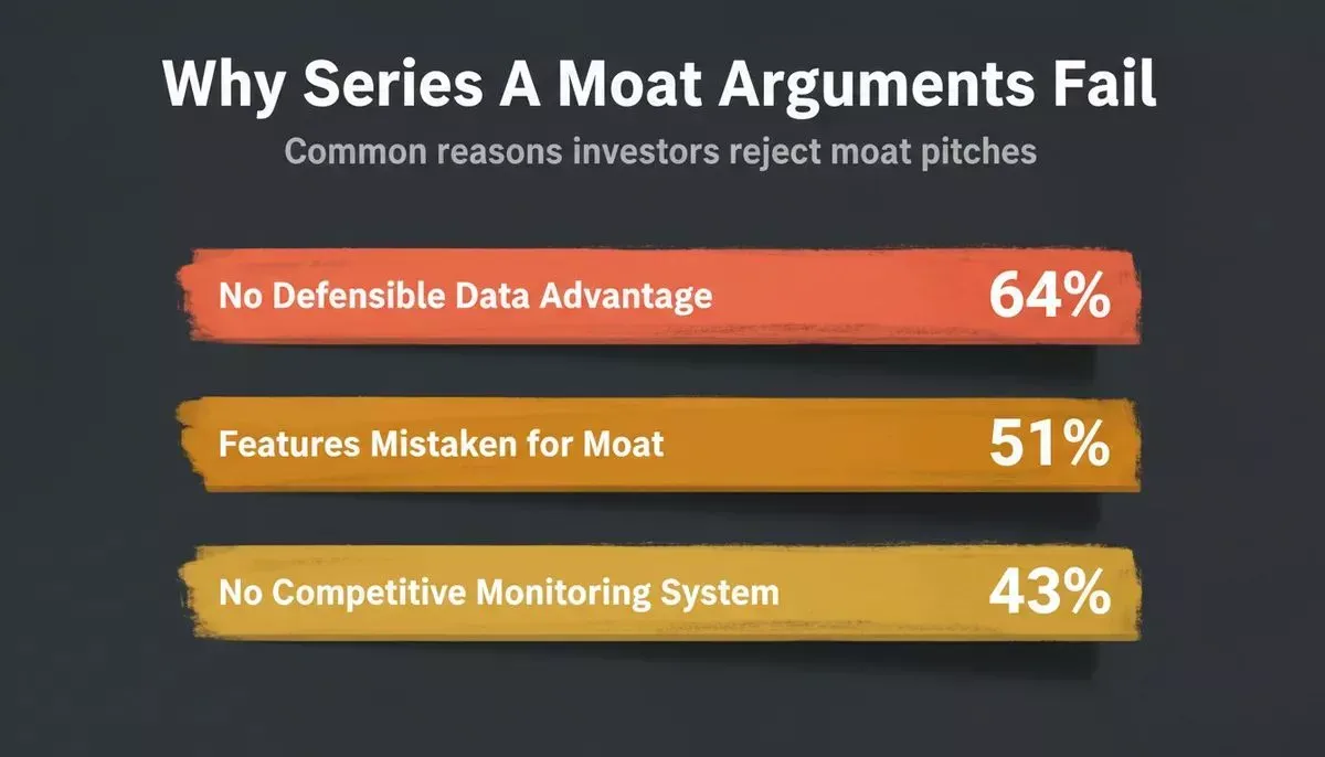 Bar chart showing why Series A moat arguments fail