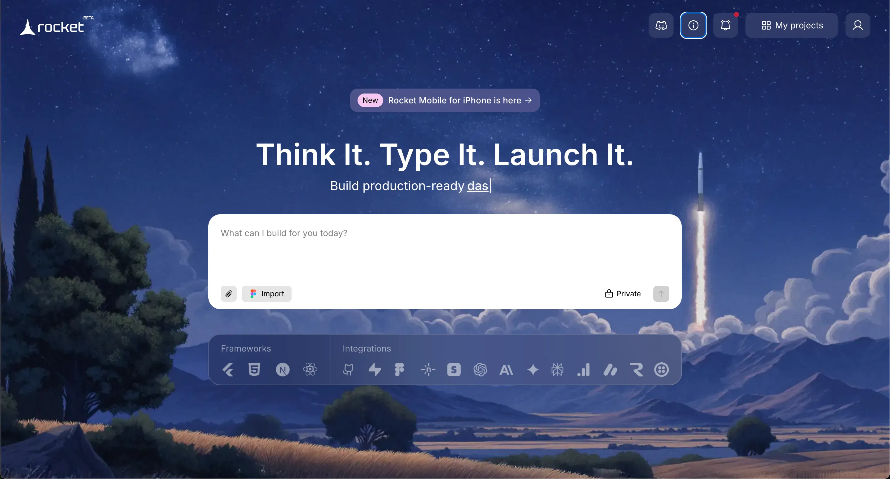 Rocket app builder