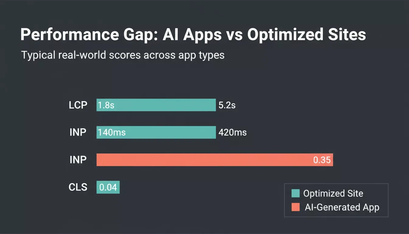 Performance Gap: AI Apps vs Optimized Sites