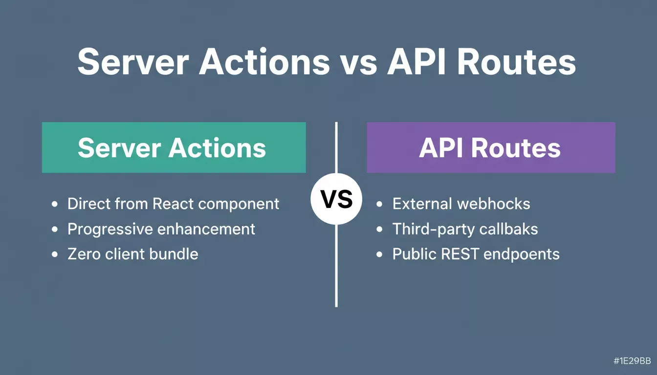 Server Actions vs API Routes