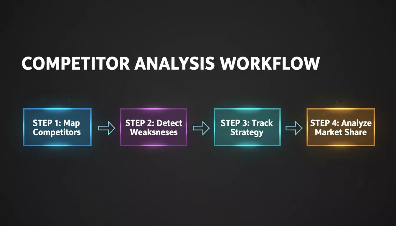 Competitor Analysis Workflow four steps