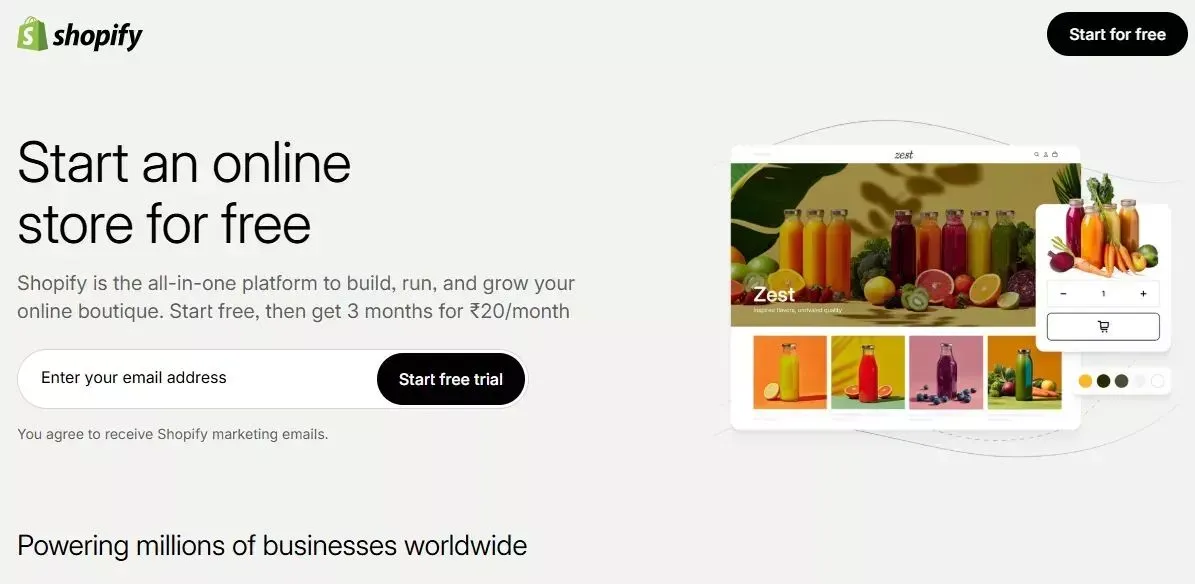 Shopify is best for businesses whose primary goal is selling products online