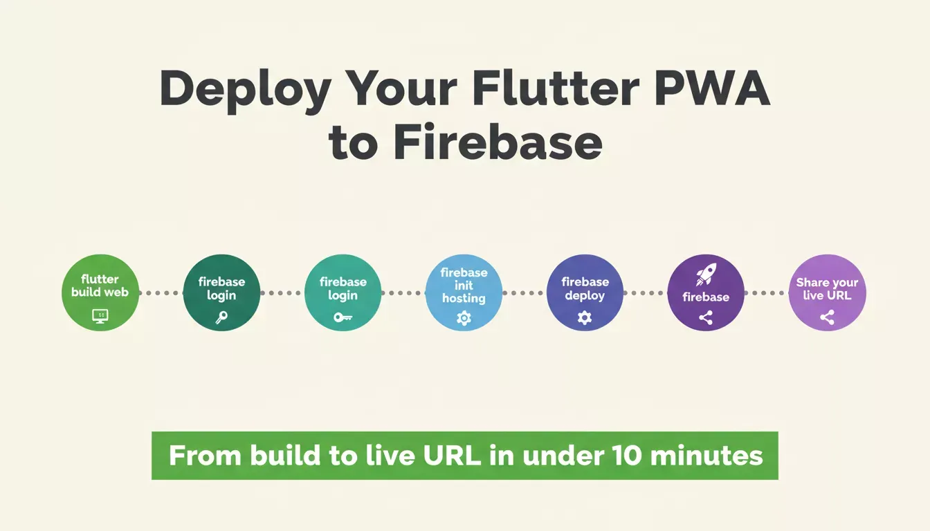 Deploy Flutter PWA to Firebase - 5 step visual guide