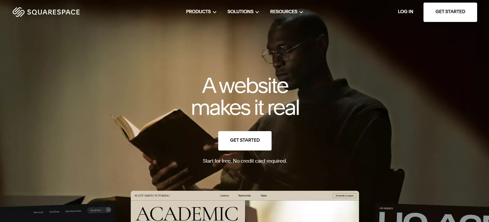 Squarespaces Hompepage