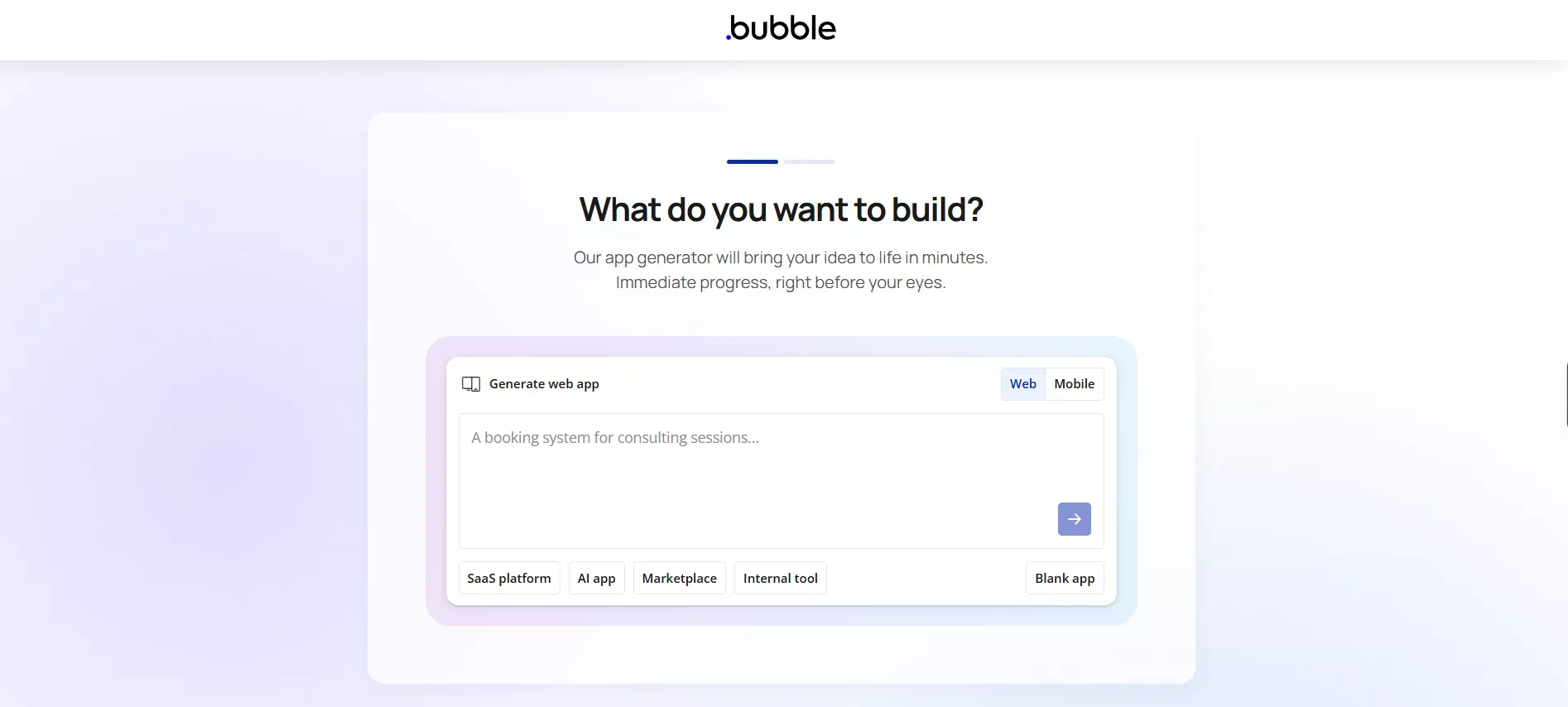 Bubble No-code Development with AI