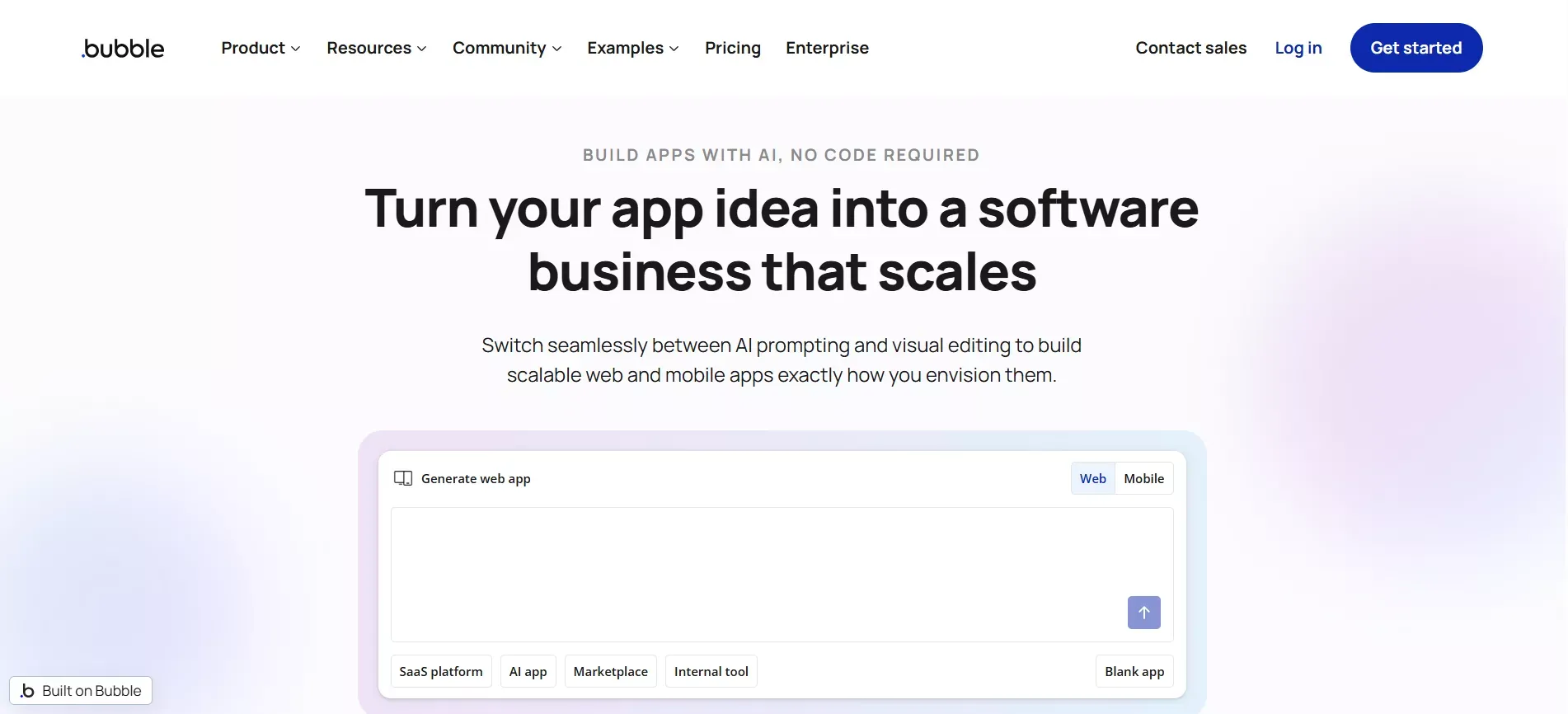 Bubble for Complex Web Apps