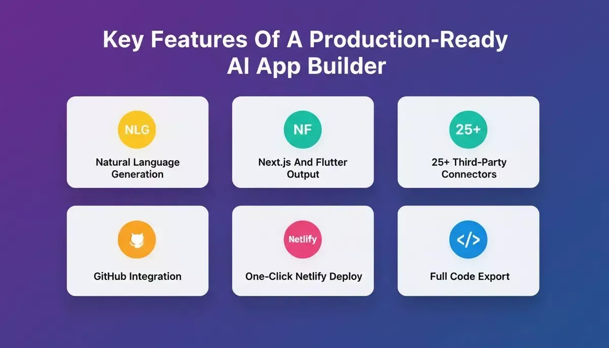 Six Key Features of a Production Ready AI App Builder