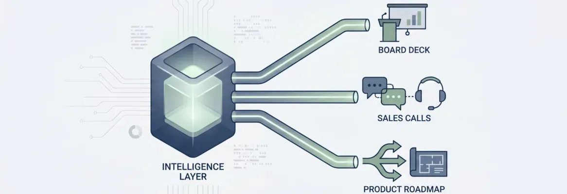 The Intelligence Layer That Feeds Your Board Deck, Sales Calls, and Product Roadmap Simultaneously