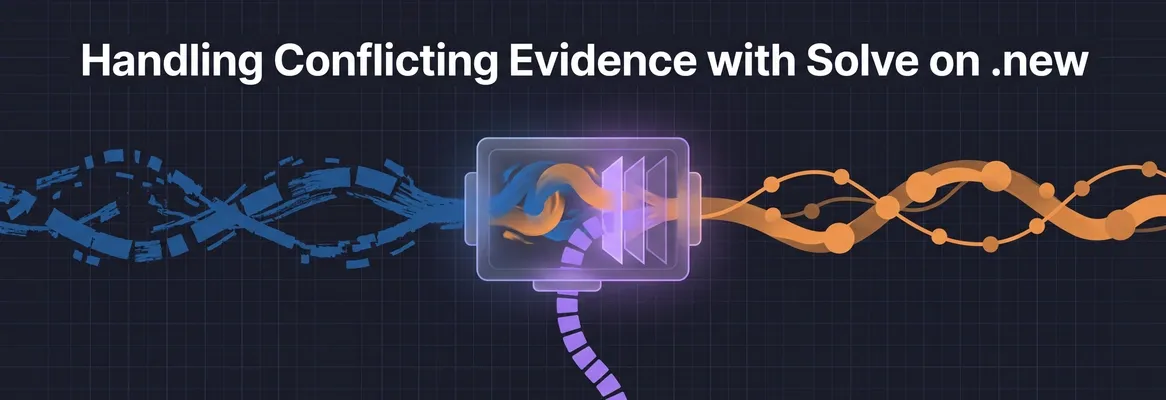How Does Solve on Rocket.new Handle a Question with Conflicting Evidence?