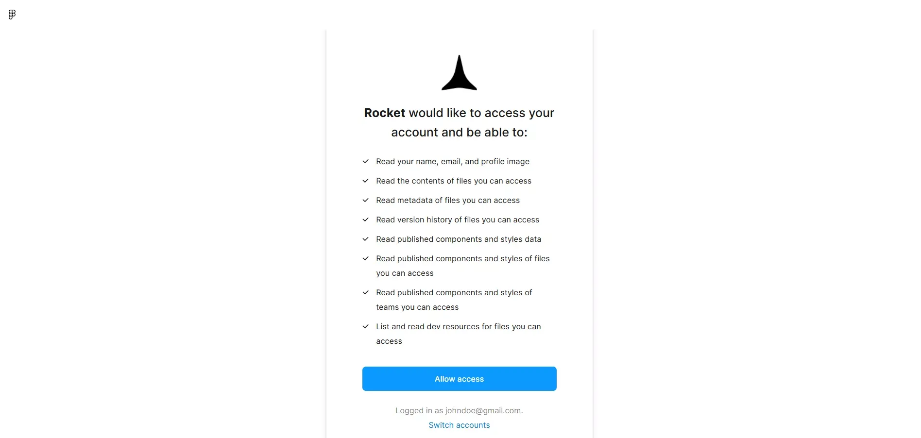 Authorize Figma Account