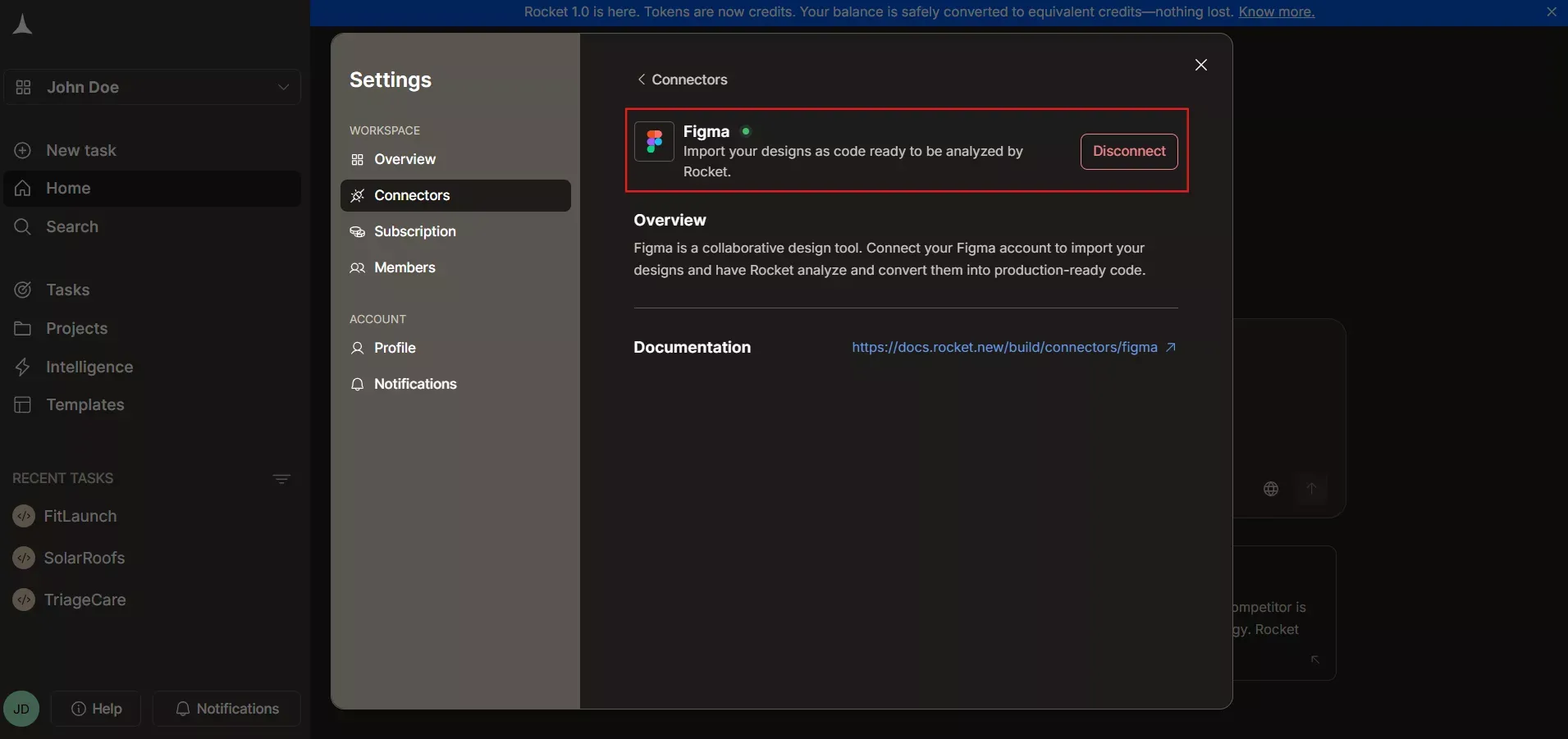 Disconnect Figma Account