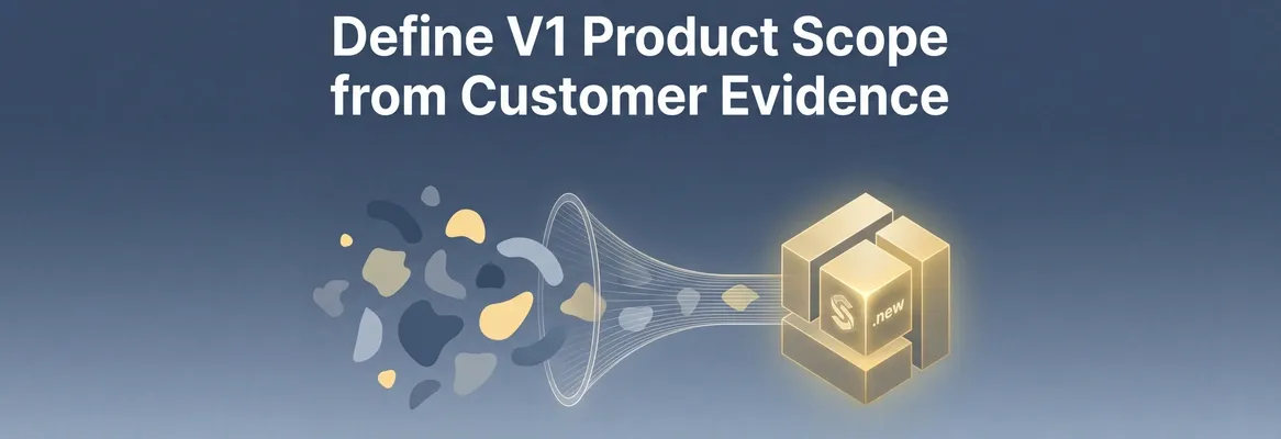 How to Define V1 Product Scope from Customer Evidence Using Solve on Rocket.new
