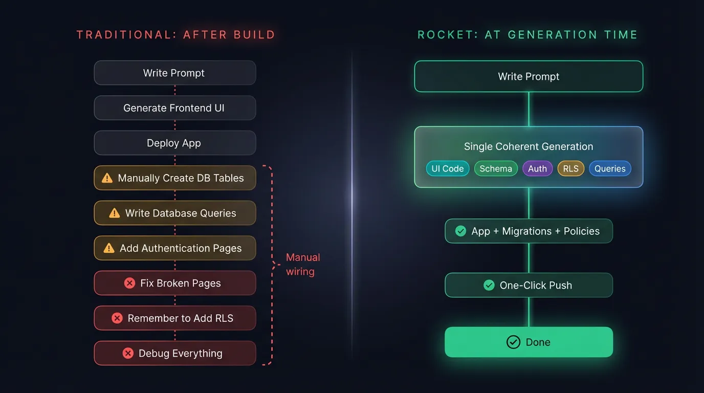 Traditional vs Rocket: Two approaches to database integration
